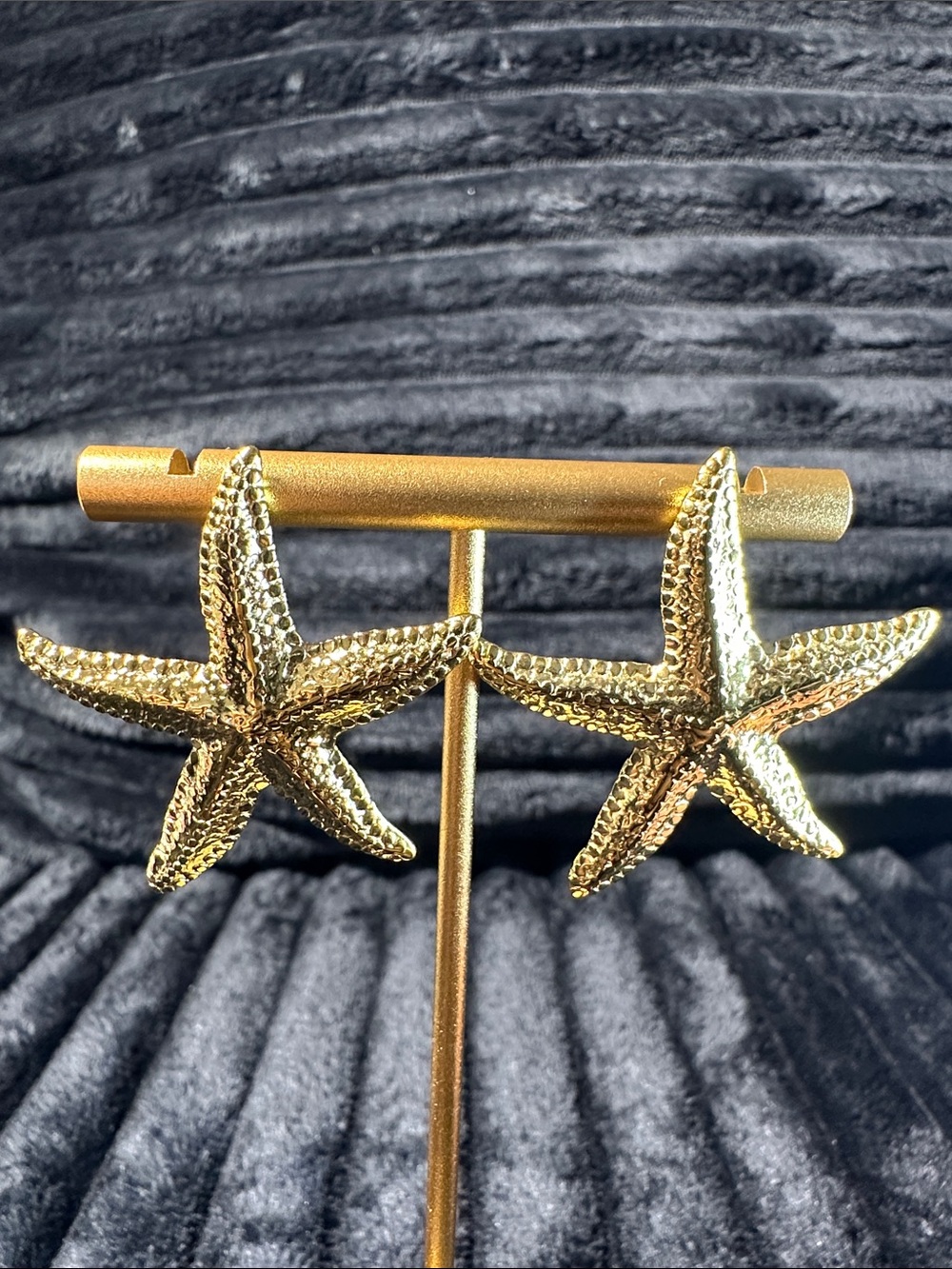 Kenneth Jay Lane Gold Starfish Clip-On Earrings